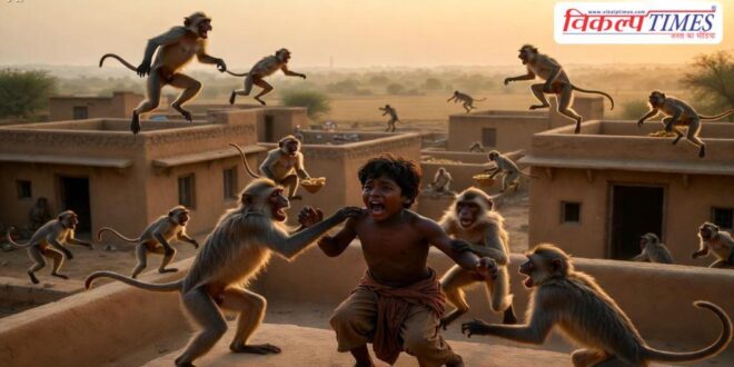 Monkeys wreak havoc in Todra sawai madhopur