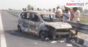 A horrific accident occurred on the Delhi-Mumbai Expressway in Alwar Rajasthan