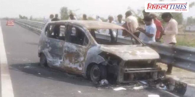 A horrific accident occurred on the Delhi-Mumbai Expressway in Alwar Rajasthan