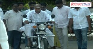 Puducherry CM arrives to cast vote on bike, polling intensifies in 296 seats