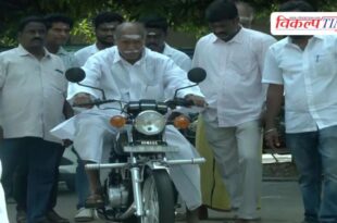 Puducherry CM arrives to cast vote on bike, polling intensifies in 296 seats
