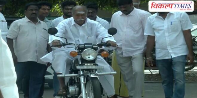 Puducherry CM arrives to cast vote on bike, polling intensifies in 296 seats