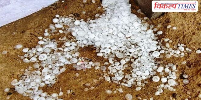 Storm and hailstorm ruined the farmers hopes in sawai madhopur