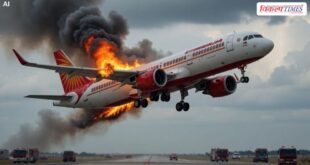 Air India plane catches fire seconds before landing in delhi airport - Vikalp Times