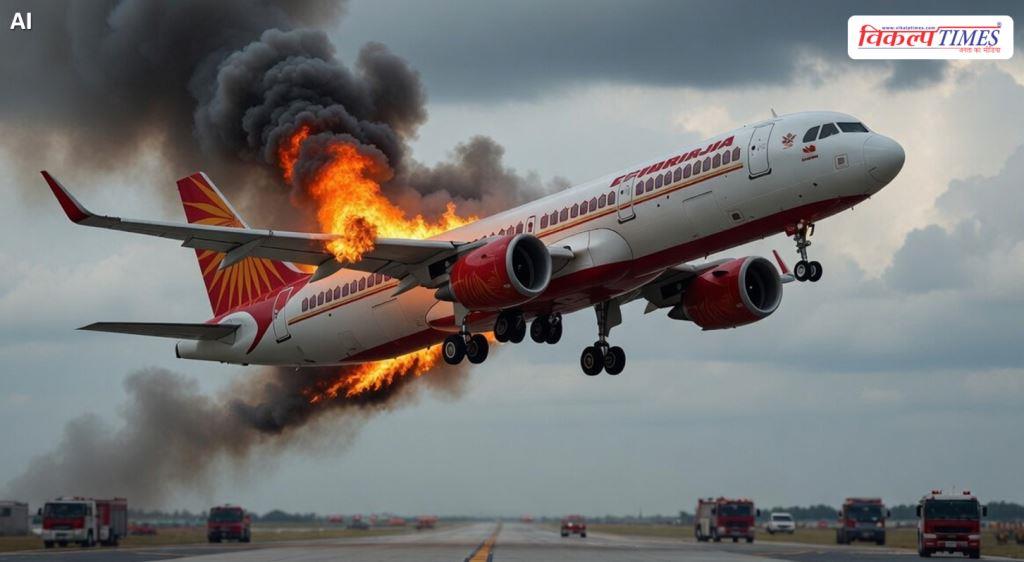 Air India plane catches fire seconds before landing in delhi airport - Vikalp Times