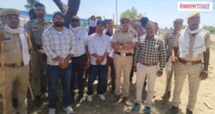 Encroachment removed by bulldozer in siswali krishi upaj mandi baran