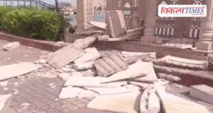 Storm and rain wreak havoc in Kota umbrella collapses at Seven Wonders