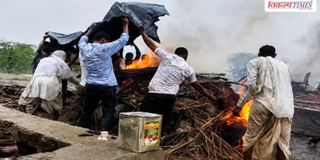 crematorium rain without tin shed gram panchayat bandha sawai madhopur 22 july 26 Vikalp Times